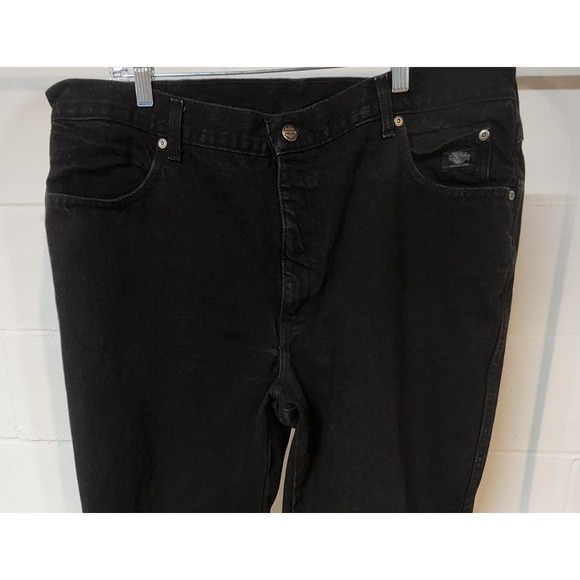 Harley Davidson Black Denim Relaxed Fit Jeans Mens Size 40/32 Motorcycle - Picture 1 of 9
